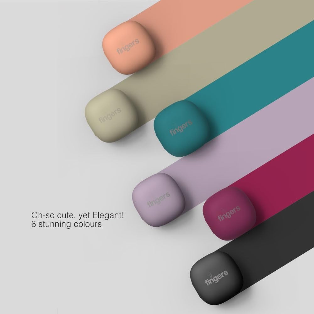 FINGERS SizeZero Pods2 World's Tiniest TWS Earbuds with 15-Hour Total Playtime, Quick Charge of 10 mins for 2-Hour Playtime, Built-in Mic with SNC™ Technology for Clear Calls