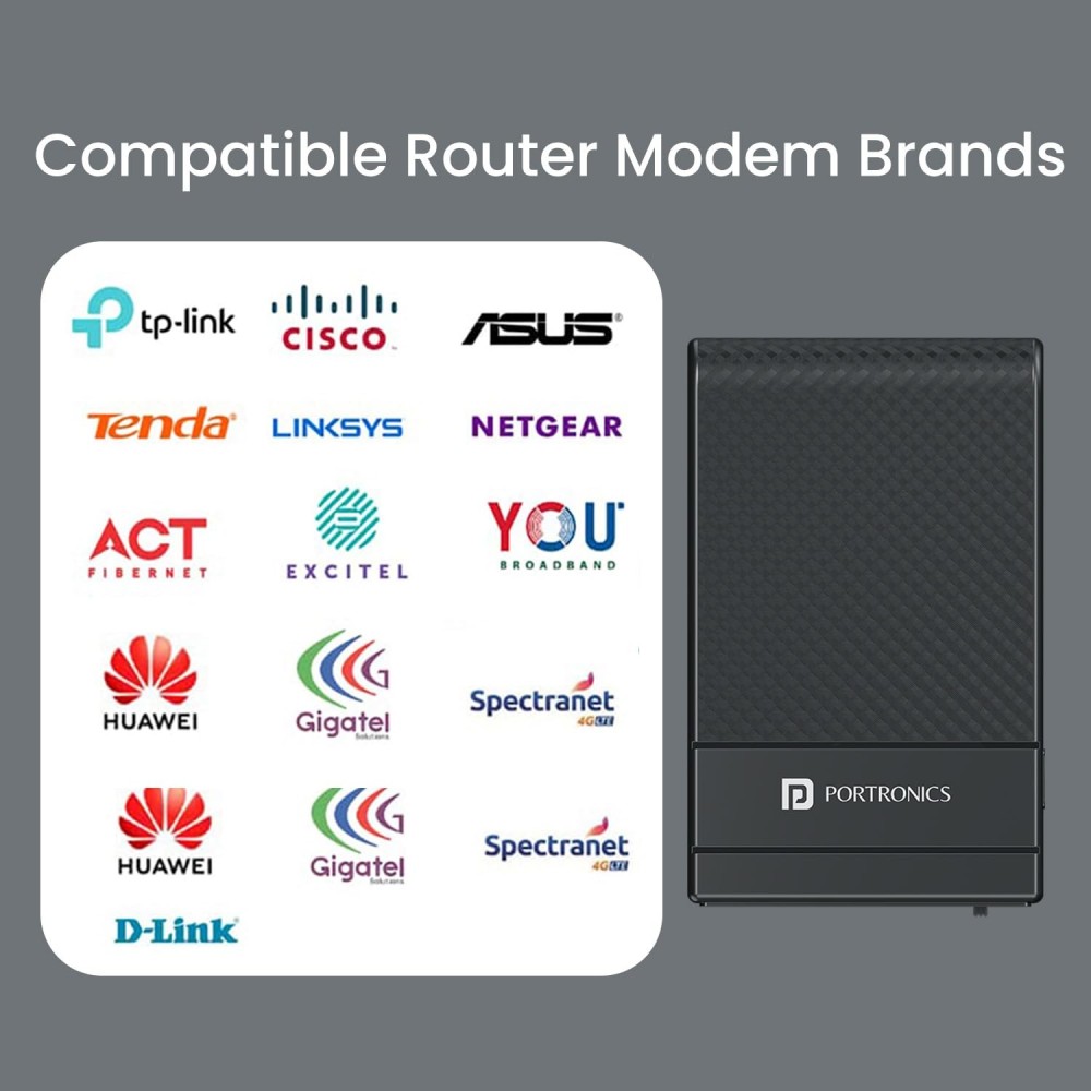 Portronics Power Plus II Mini UPS for 12V-3A WiFi Router Broadband Modem, Backup Upto 4 Hours, Current Surge Protection, UPS Power Backup for WiFi Router Modem During Power Cuts (Black)