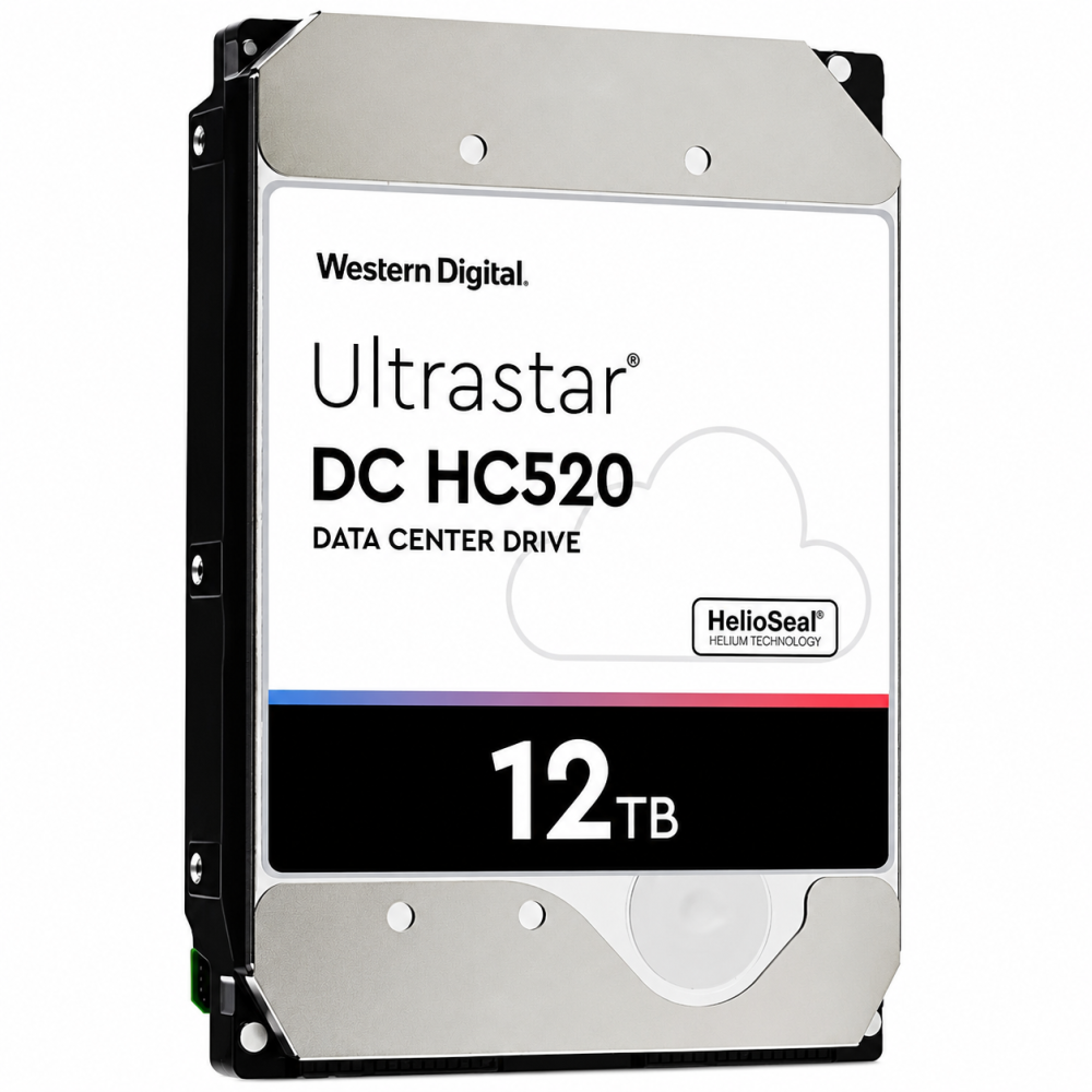Western Digital 12TB Ultrastar DC HC520 SATA HDD - 7200 RPM Class, 256MB Cache, SATA 6 Gb/s, 3.5 (HUH721212ALE604).