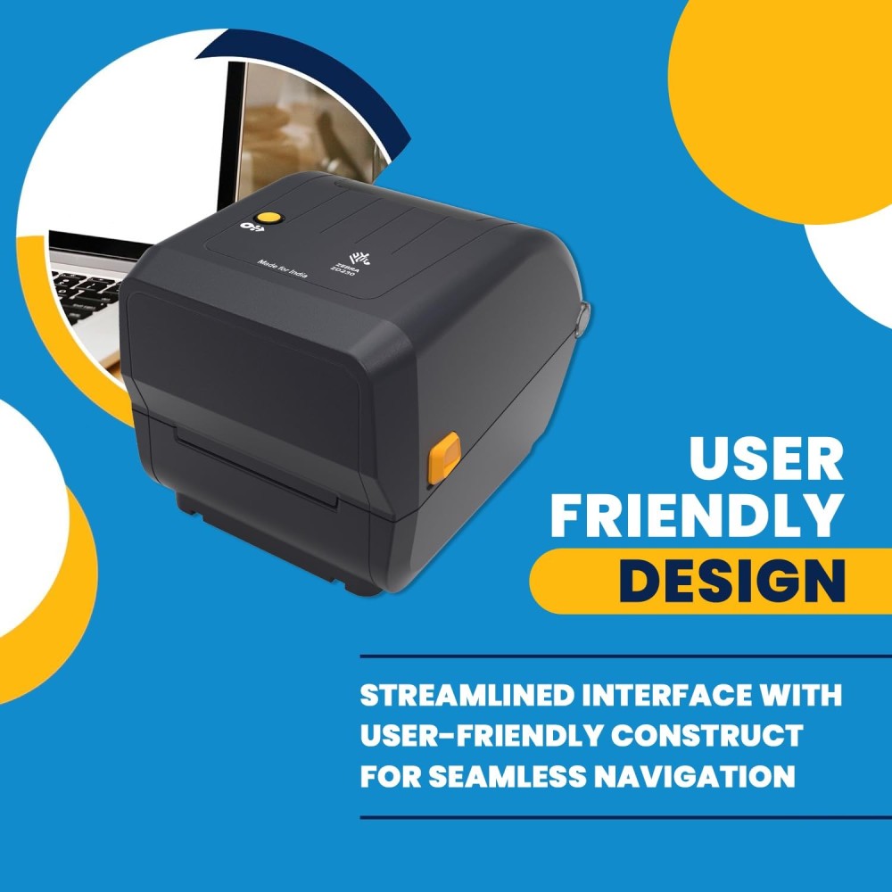 Zebra ZD230TA Direct Thermal Printer 4'' Barcode Label Printers with 1D/2D Cordless Bluetooth 4.1 and USB Connectivity 203/300 DPI Bar Code Reader for Shipping & Business (Black)