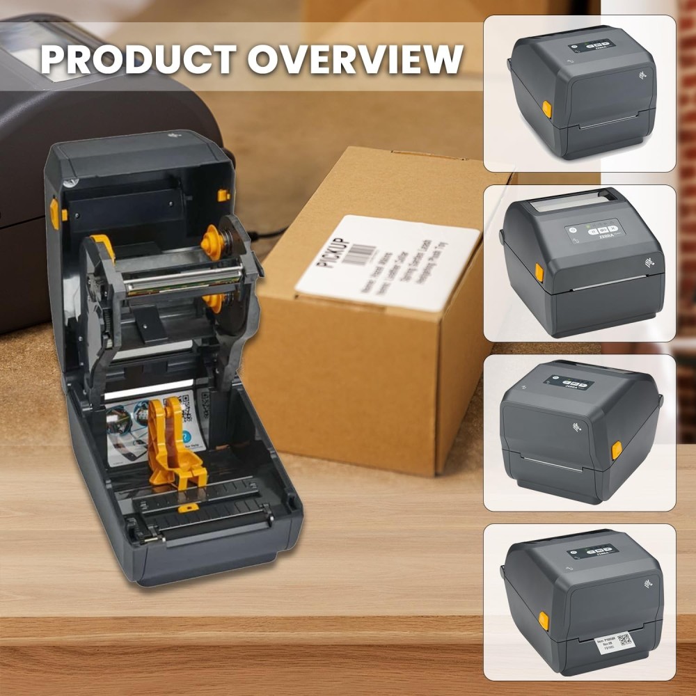 Zebra ZD421t 300 DPI Thermal Printer 6 IPS Speed High Resolution Monochrome Desktop Printers with USB & Bluetooth Connectivity for Business & Retail Use(Black)
