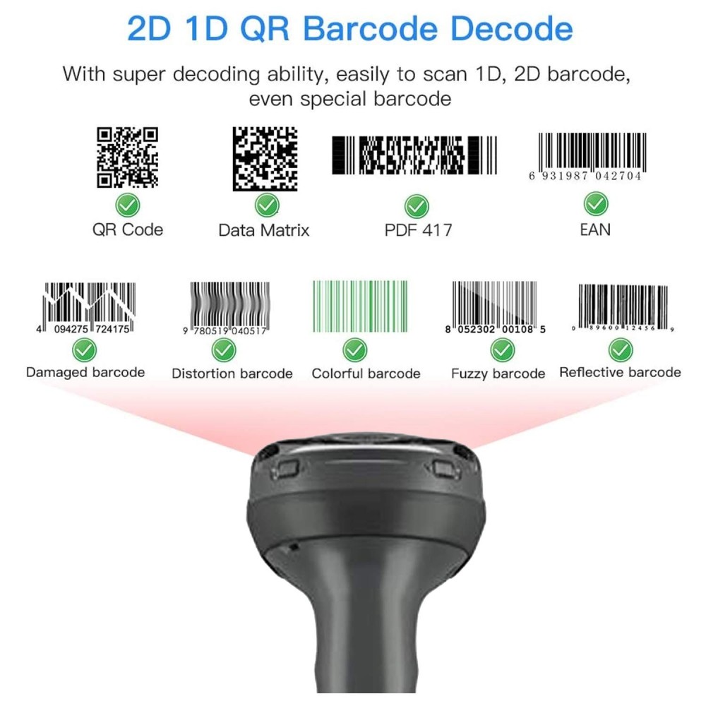 Zebra DS4608 1D 2D Handheld Barcode Scanner QR Wired USB Imager Black Corded Screen Code Reader for POS System (DS4608-SR7U2100ZZY)