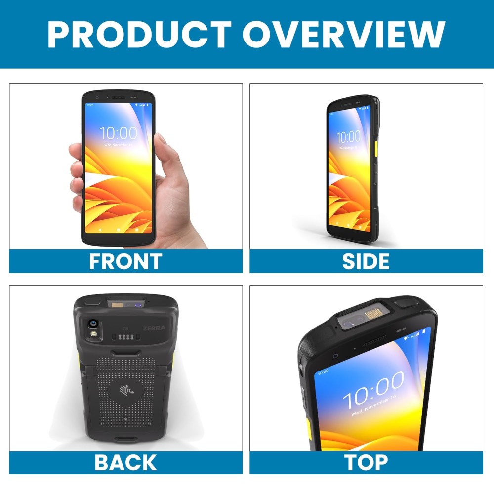 ZEBRA TC27 Mobile Computer 6'' FHD+ Display Android Terminal Barcode Scanner with 5G and Wi-Fi 6/6E2 Speed & Bluetooth 5.2 for Warehouse Delivery Shipping Retail