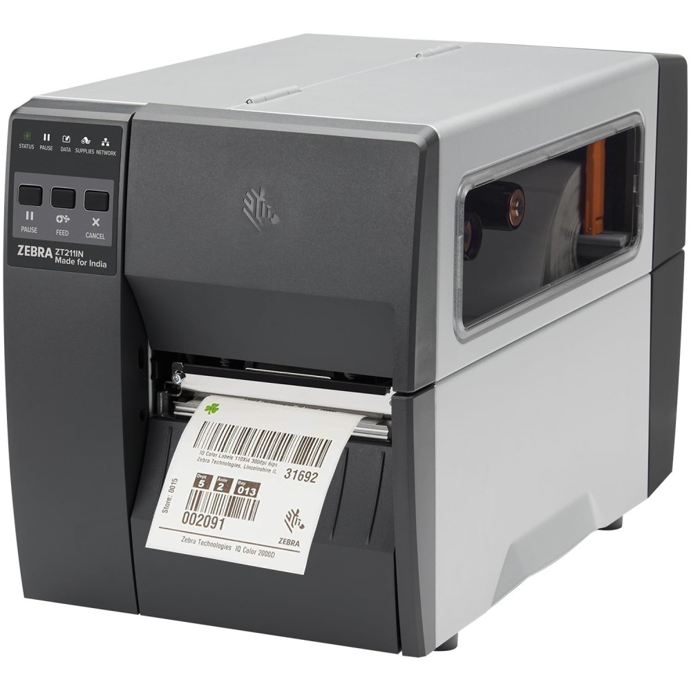 Zebra ZT211 Thermal Shipping Label Printer 4 Inches 200 DPI Heavy-Duty Desktop Barcode Memo Receipt Maker Commercial Grade High-Speed Printing for Amazon Etsy Shopify FedEx,(Black)