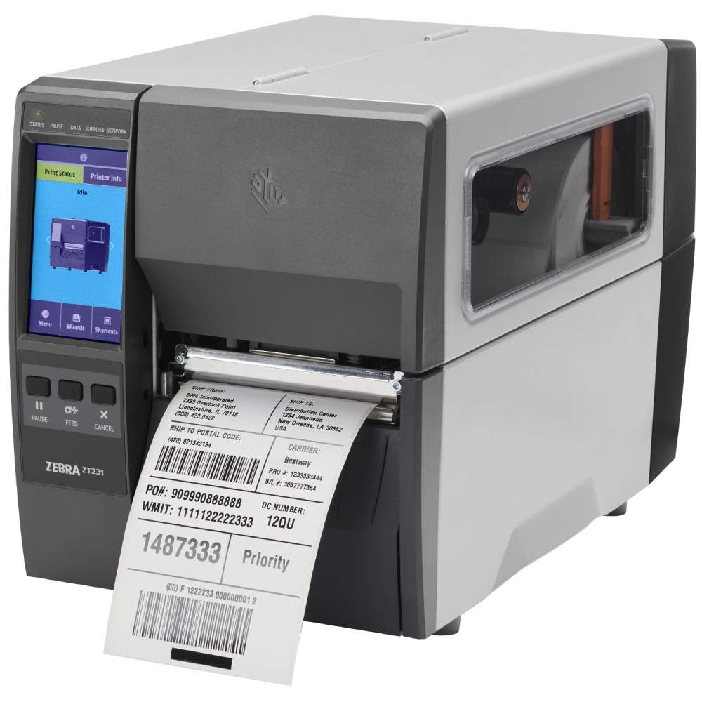 Zebra Thermal Shipping Label Printer 4 Inches 300 DPI Desktop Barcode Receipt Maker Commercial with 4.3-Inch Color Touch Display with Intuitive Menu for Quick Operation and Settings Management(Black)