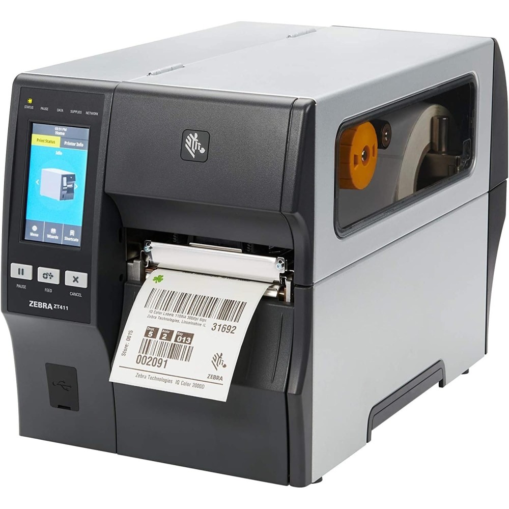 Zebra ZT411 Bluetooth Thermal Shipping Label Printer 4.09 inches 300 DPI Barcode Receipt Commercial with 4.3-inch Color Touch Display with Intuitive Menu for Quick Operation and Settings Management