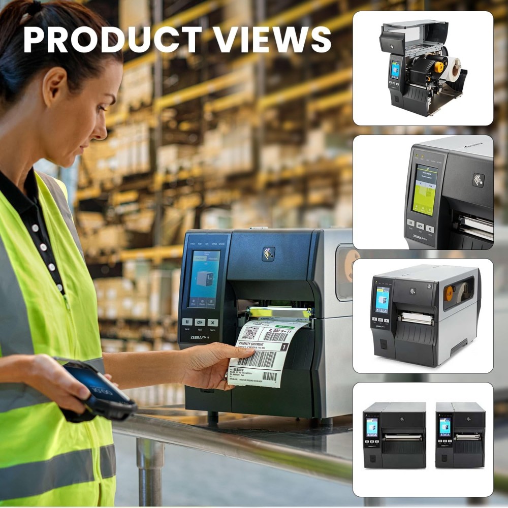 Zebra ZT411 Bluetooth Thermal Shipping Label Printer 4.09 inches 300 DPI Barcode Receipt Commercial with 4.3-inch Color Touch Display with Intuitive Menu for Quick Operation and Settings Management
