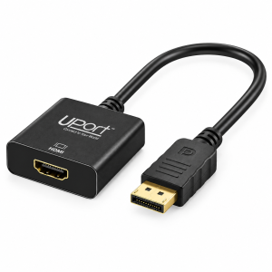 UPORT DisplayPort to HDMI Converter Cable 1M (3.3ft), DP 1.2 Male to HDMI 1.4 Male Adapter, Supports 4K@60Hz, 1080p & 720p, 7.1 Channel Audio, Passive Adapter for Laptop, Desktop, Monitor, TV