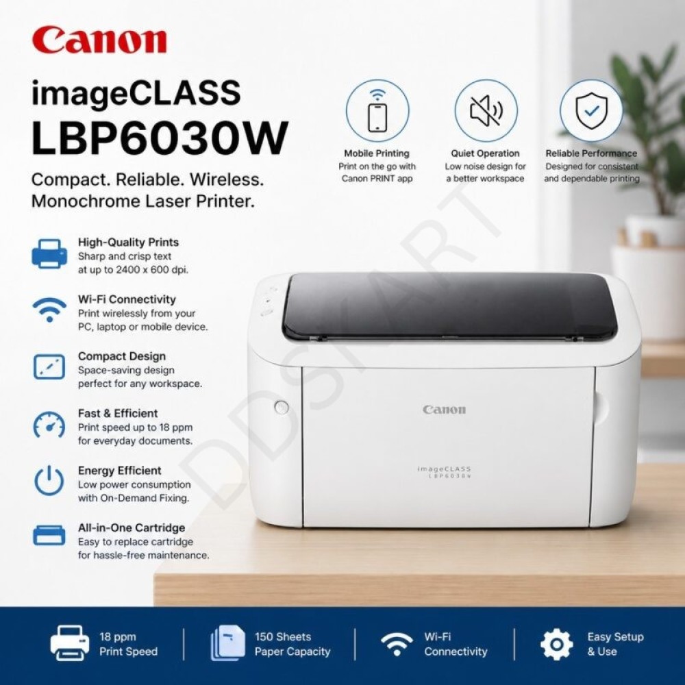 Canon imageCLASS LBP6030w Wireless Laser Printer.