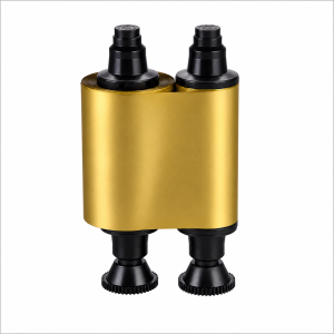 Evolis R2016 Gold Monochrome Ribbon – 1000 Prints | Genuine OEM Gold Ribbon for Evolis ID Card Printers