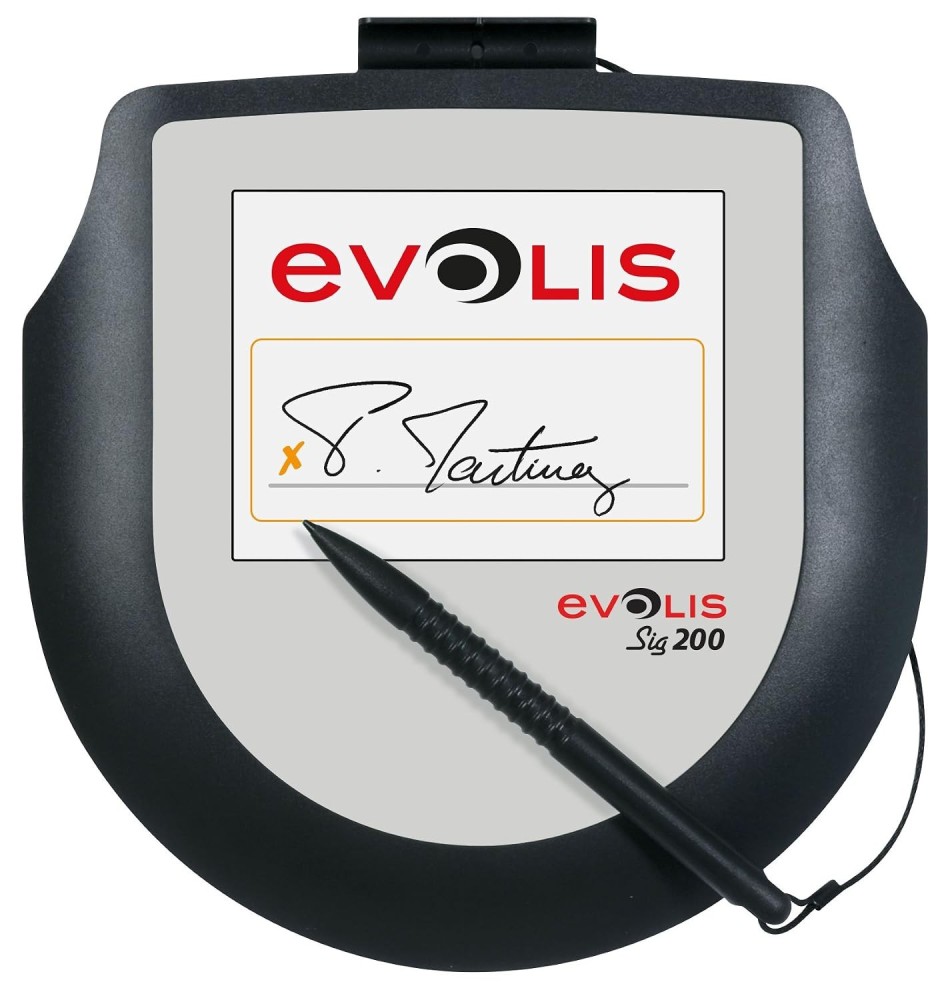 Evolis Badgy ST-CE1075-2-UEVL Sig200 5-Inch Color Signature Pad with USB LCD Display
