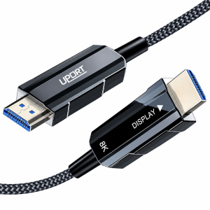 UPORT 8K Fiber Optic HDMI 2.1 Cable 48Gbps, 8K@60Hz 4K@120Hz, High Speed Braided Active HDMI Cable with Dynamic HDR, eARC, VRR, Dolby Vision, 10/15/20/30/50 Meter, PS5, PS4, Xbox,