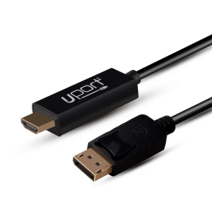 UPORT DisplayPort to HDMI Cable 1.8M, DP to HDMI High Speed Cable, 1080p@60Hz, 18Gbps, Gold Plated Connectors, 7.1/5.1CH Audio Support, PVC Cable for PC, Laptop, Monitor, HDTV & Projector