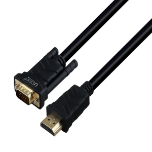 UPORT HDMI to VGA Cable 1.8M, 1080p HD Video Adapter for Computer, Laptop, PC to Projector - (Black)