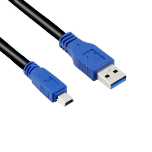 UPORT USB-A to 5 Pin Cable 1.5M, USB 2.0 480Mbps Data Sync & Fast Charging Cable for Mobiles, Speakers, Earphones & Power Banks - (Black)