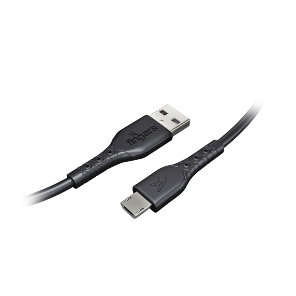 FINGERS FMC-Micro-05, Sturdy Micro USB Cable, Fast Charging (Supports up to 3.0 A-Max), 480mbps Data Transmission, 1m Length