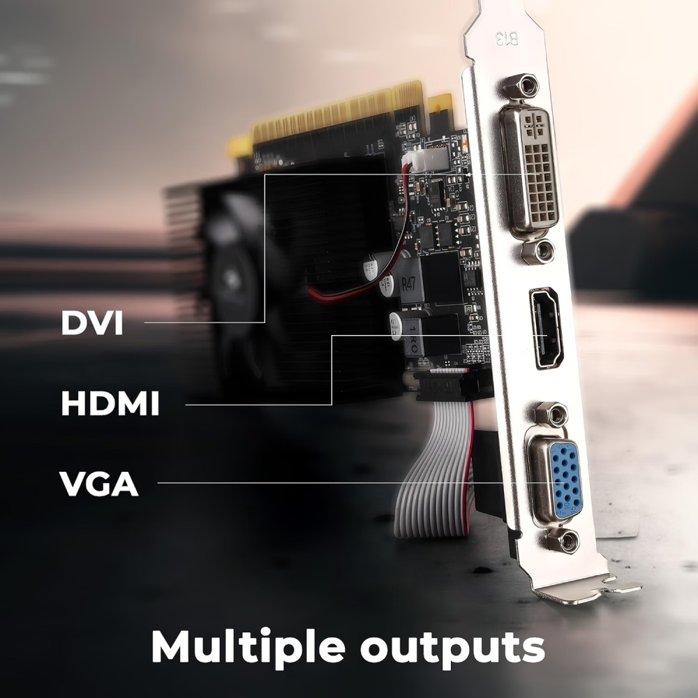 ZEBRONICS GT740-4GD3 Graphics Card with NVIDIA GPU, 4GB GDDR3, 128-Bit, PCIe 3.0, HDMI, DVI, VGA, 2560×1440 @ 60Hz