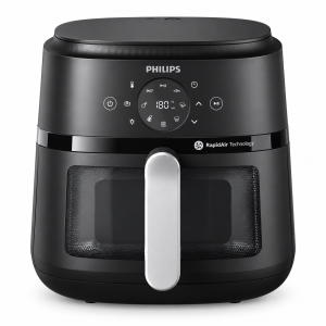 Philips NA221/00 4.2L 1500W Digital Air Fryer with Rapid Air Technology, Oil-Free Cooking, Adjustable Temperature & Timer – (Black)
