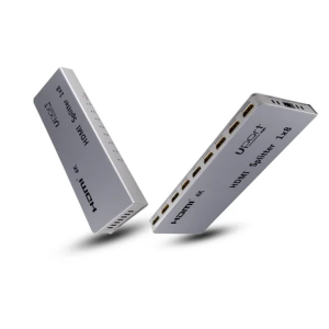 UPORT 8-Port HDMI Splitter 1 In 8 Out, 4K 30Hz HDMI 1.4 Splitter with 12V Adapter for CCTV & Displays