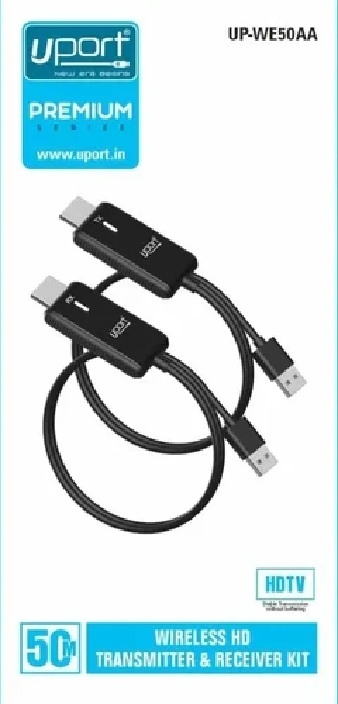 UPORT Wireless HDMI Extender 50M/60M, 4K 30Hz & 1080P HDMI Transmitter Receiver, HDMI 2.0, USB Powered, Wireless HDMI Extender with IR Support