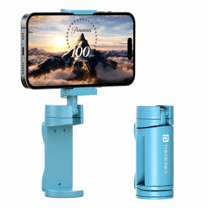 Portronics Mobot Clip 360° Adjustable Mobile Holder Stand – Foldable Portable Phone Stand for Table, Video Recording, Vlogging, Online Meetings | Universal Smartphone Holder for 4.5–6.9 Inch Devices(Blue)