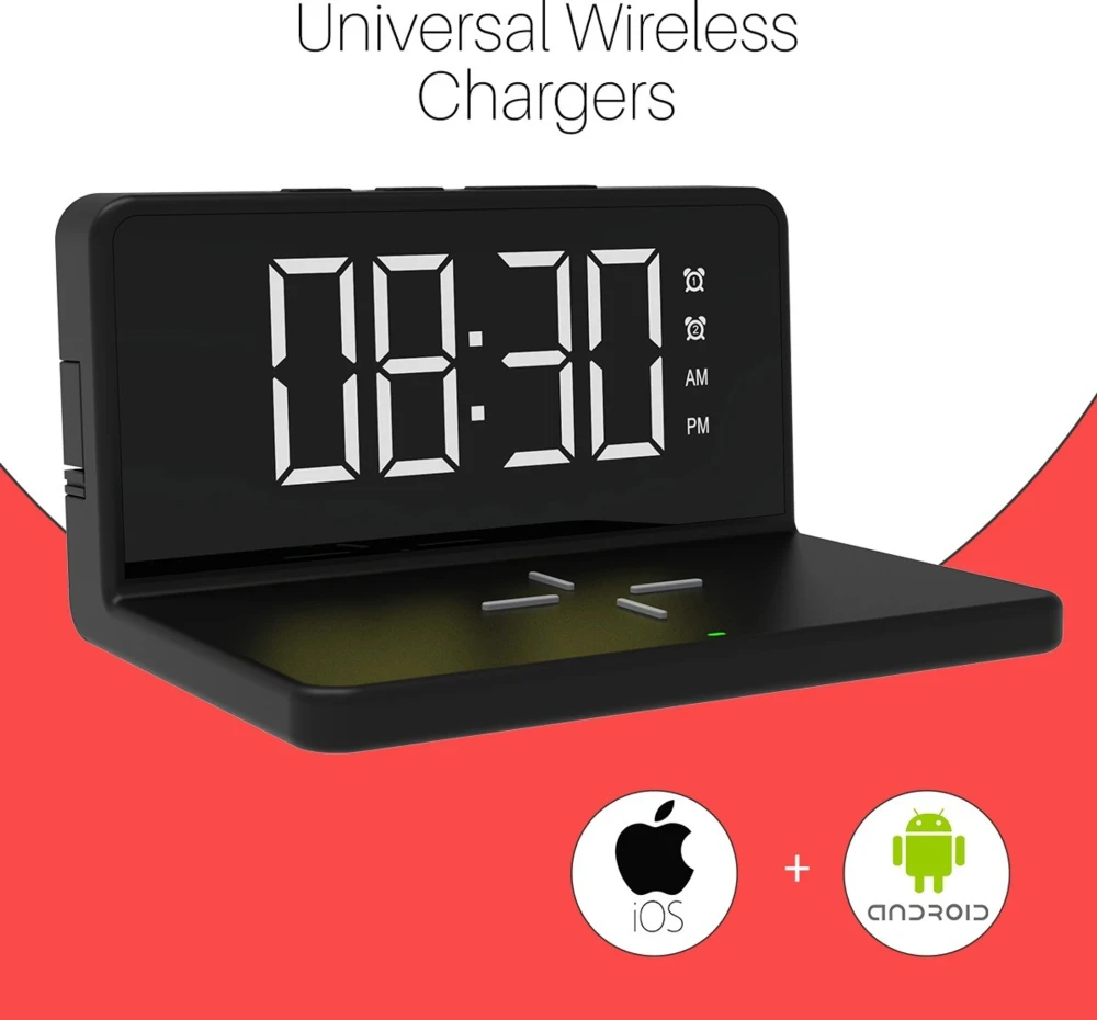 Portronics Freedom 4A Desktop Wired & Wireless Charging Pad (Black) | Fast Qi Wireless Charger