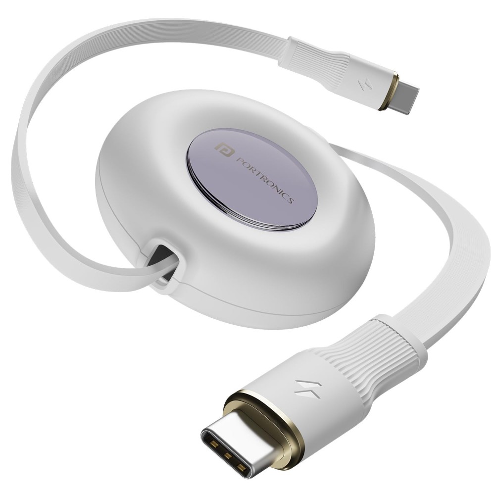 Portronics Konnect Recoil 60W Type-C Retractable Cable