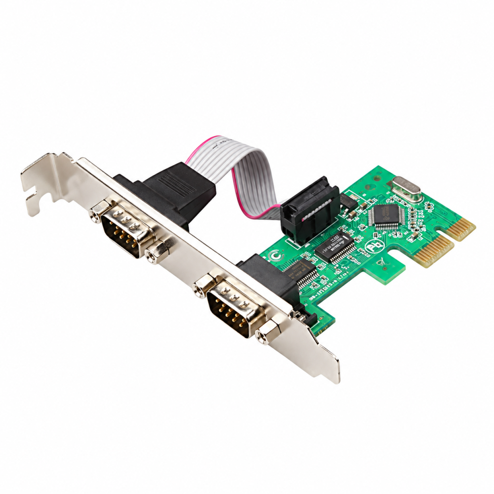 UPORT 2-Port PCIe RS232 Serial Card Adapter High-Speed PCI Express COM Port Board with Dual DB9 Ports for Windows and Linux