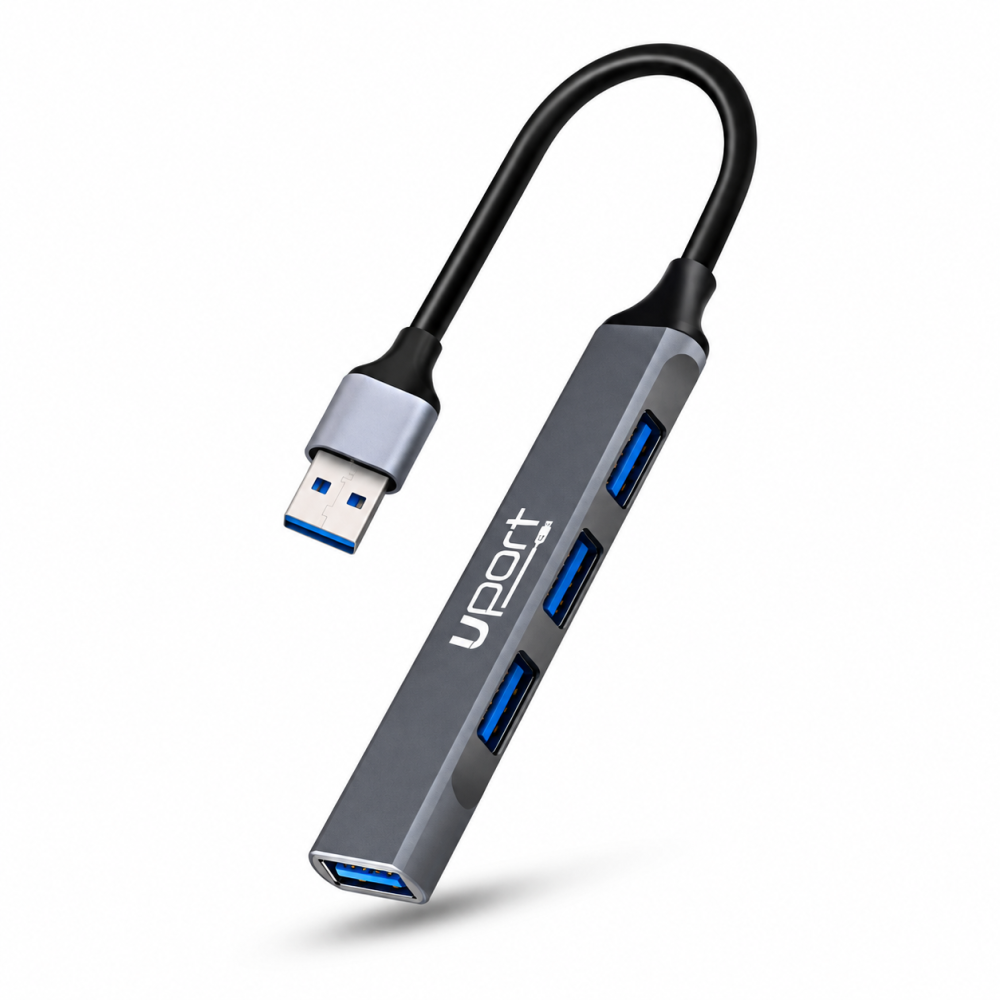 UPORT 4 Port USB 3.0 Hub High Speed USB Hub 4 Port USB 3.0 Data Transfer Hub for Laptop PC Desktop Computer