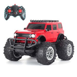 popsugar Off Roader Rechargeable Remote Control Car | RC Car Monster Truck | 4 Headlight Modes | Lithium Battery | C-Type Charging | 2.4GHz Remote Controller | Made in India