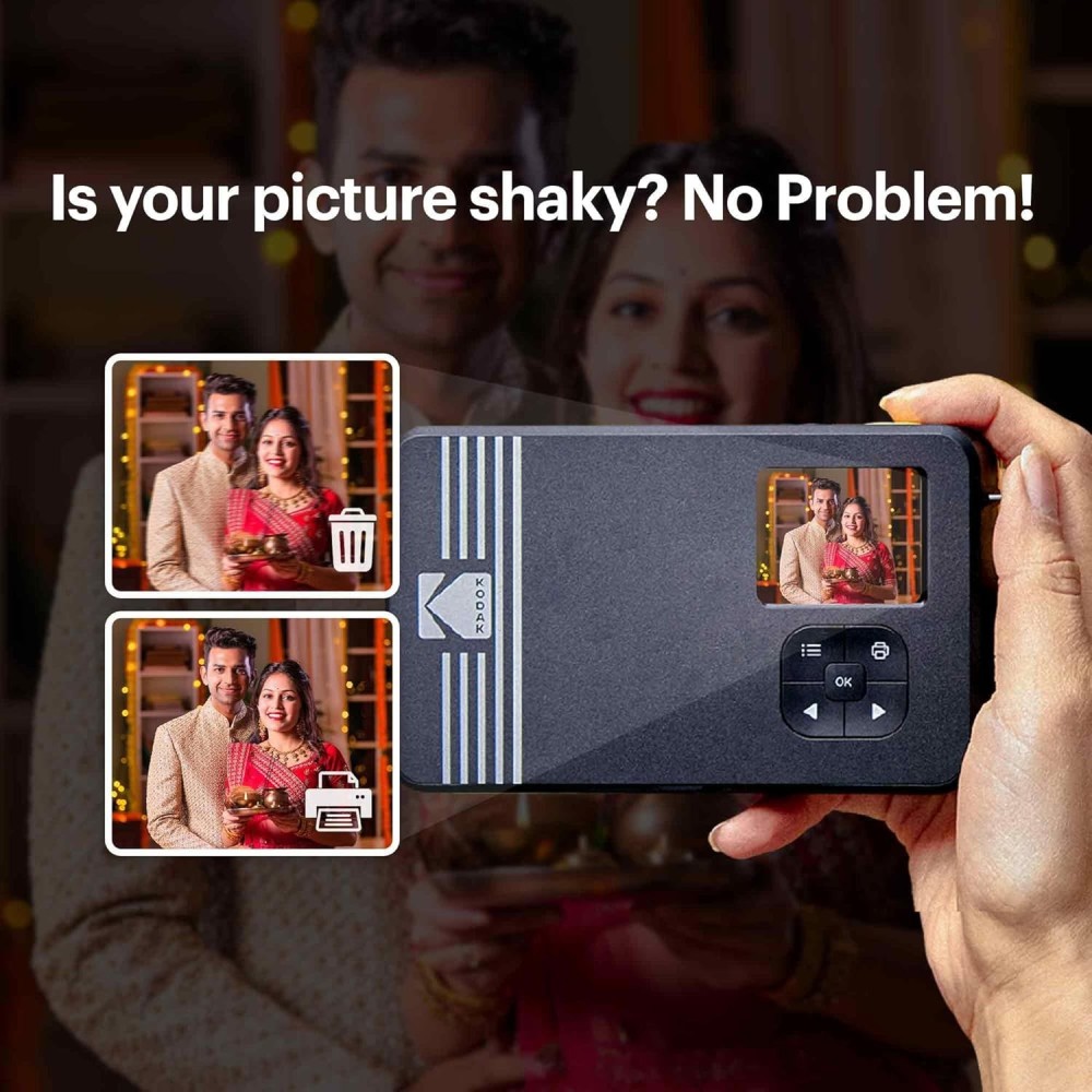 KODAK Mini Shot 2 Retro 4PASS 2-in-1 Instant Camera & Photo Printer (2.1 x 3.4 Inch) with 68 Photo Sheets Gift Bundle – (White)