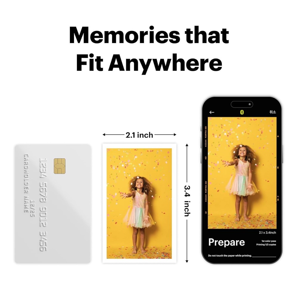 Kodak Mini Shot 2 Retro 4PASS 2-in-1 Instant Camera & Photo Printer (2.1 x 3.4 Inch) | Includes 68 Photo Sheets Gift Bundle | Bluetooth Portable Instant Print Camera-(Yellow)