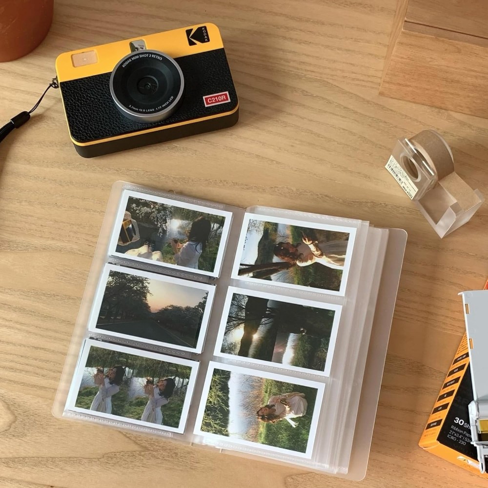 Kodak Mini Shot 2 Retro 4PASS 2-in-1 Instant Camera & Photo Printer (2.1 x 3.4 Inch) | Includes 68 Photo Sheets Gift Bundle | Bluetooth Portable Instant Print Camera-(Yellow)