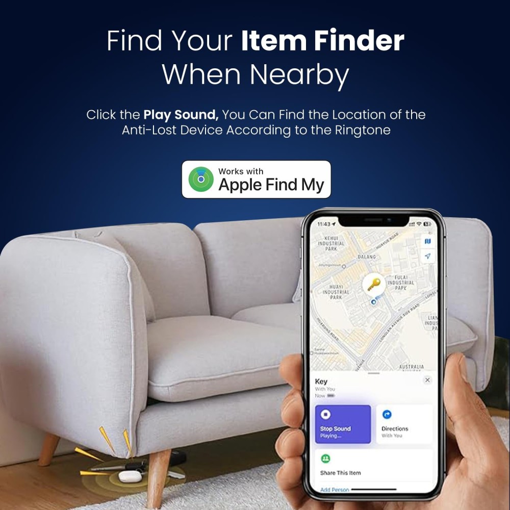Portronics WorldTag Item Finder – Bluetooth Smart Tracker (Apple Find My Compatible)
