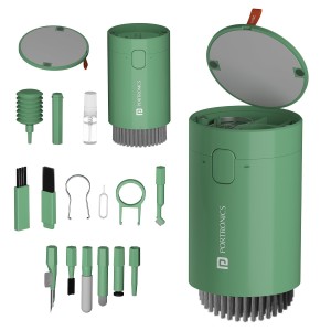 Portronics Clean G 20-in-1 Multipurpose Device Cleaning Kit for Laptop, Smartphone, Keyboard, Desktop & Earphones, Complete Electronics Cleaning Tool Set – (Green)