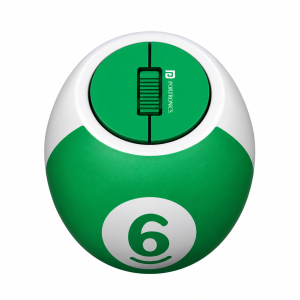 Portronics ToadPlay Billiard Mini Wireless Bluetooth Mouse with Dual BT + 2.4GHz, Rechargeable & Silent Clicks - (Green)