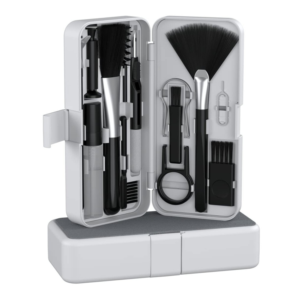 Portronics Clean N 18-in-1 Smart Gadget Cleaning Kit for Smartphones, Tablets, Laptops & Earbuds, Multi-Functional Electronics Cleaning Set with Cleaning Tools – (White)