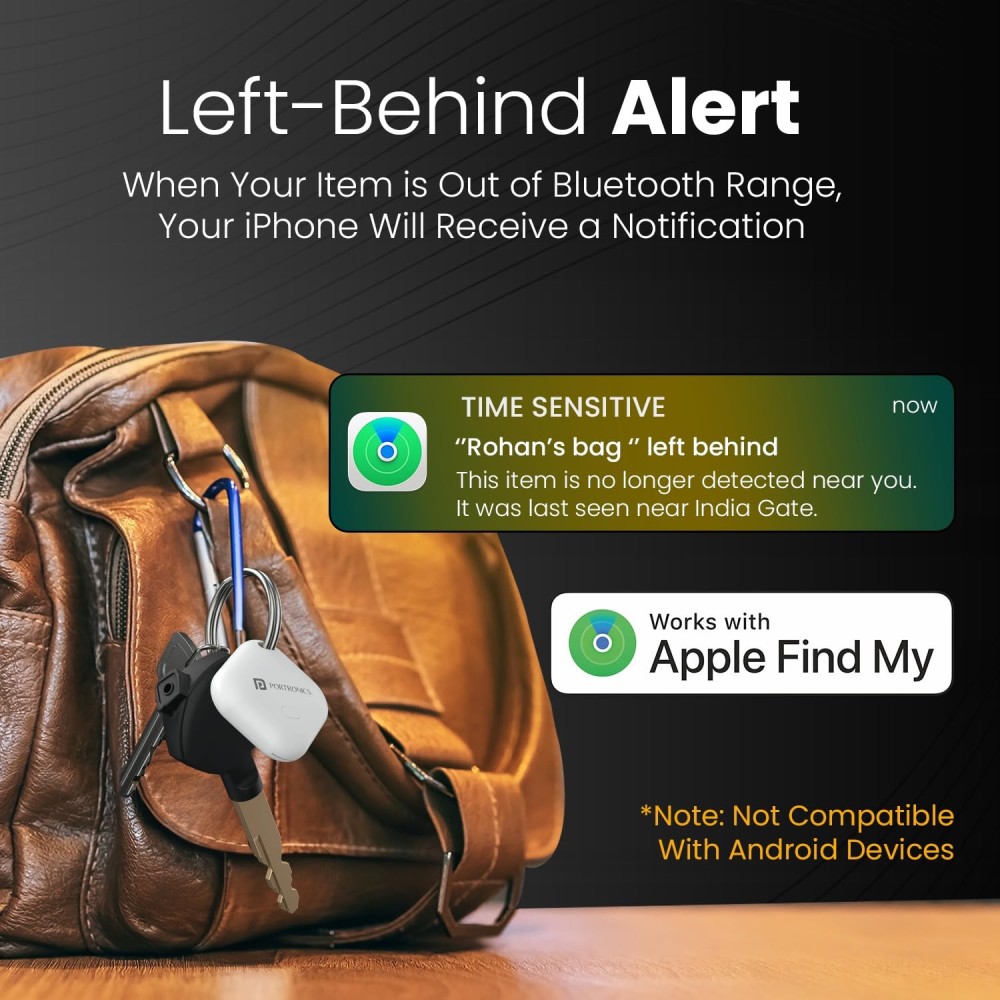 Portronics LOCA Item Finder – Bluetooth Tracker