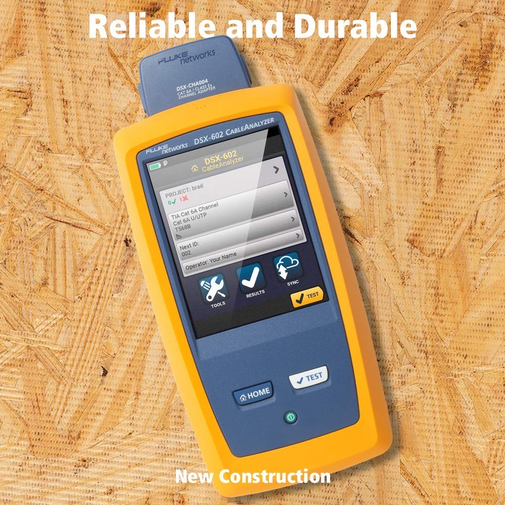 Fluke Networks DSX-602 Cable Analyzer Copper Cable Certifier for Cat5, Cat5e, Cat6 & Cat6A | 500MHz LAN Cable Tester with Touchscreen & LinkWare Reporting