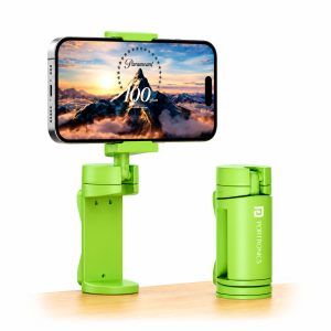 Portronics Mobot Clip 360° Adjustable Mobile Holder Stand for Table, Phone Stand for Video Recording & Vlogging, Lightweight Pocket-Friendly Design, Compatible with 4.5–6.9 Inch Smartphones – (Green)