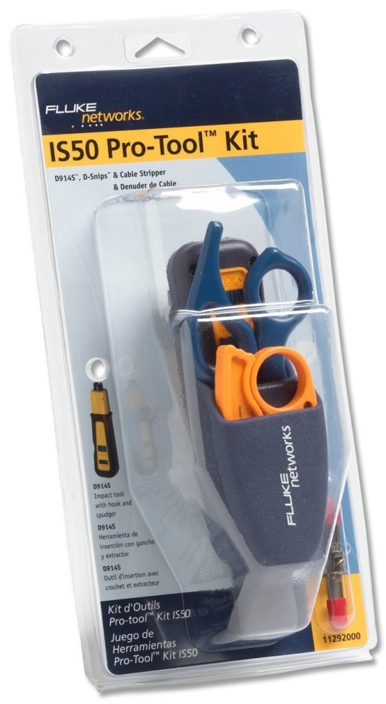 Fluke Networks Pro Tool Kit IS50 | Professional Punch Down Tool for Network & Telecom Cable Installation