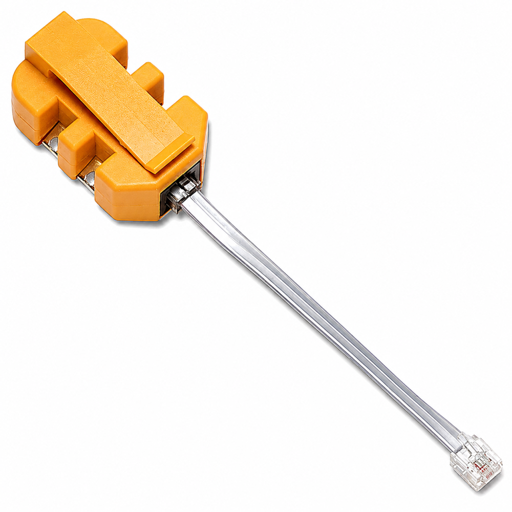 Fluke Networks 10210100 4-Wire In-Line Modular Adapter | RJ11/RJ12 Telephone Line Test Adapter | Genuine Fluke Network Cable Testing Accessory