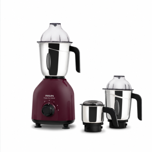 Philips HL7713 1000W Mixer Grinder with 3 Stainless Steel Jars | Heavy Duty Kitchen Mixer Grinder - (Violet)