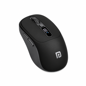 Portronics Toad 9 Wireless Bluetooth Mouse with Dual Mode (Bluetooth + 2.4GHz), Smart LED Display, Rechargeable, 4800 DPI, Multi-Device - (Black)
