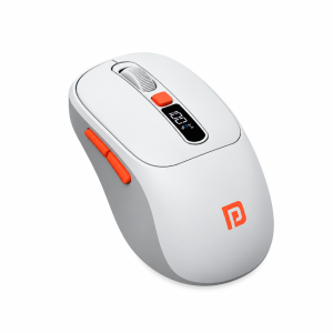 Portronics Toad 9 Wireless Bluetooth Mouse with Dual Connectivity (Bluetooth + 2.4GHz), Smart LED Display, Rechargeable, 4800 DPI, Multi-Device - (White)
