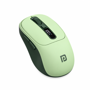 Portronics Toad 9 Wireless Bluetooth Mouse with Dual (Bluetooth + 2.4GHz), Rechargeable, 4800 DPI, Multi-Device Mouse with LED Display - (Green)