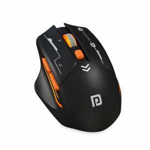 Portronics Vader Max Wireless Rechargeable Mouse with Bluetooth 5.3 & 2.4GHz Dual Mode, 6 Buttons, Thumb Support, Adjustable DPI up to 2400, Ergonomic Gaming Mouse for Laptop, PC & Desktop - (Black)