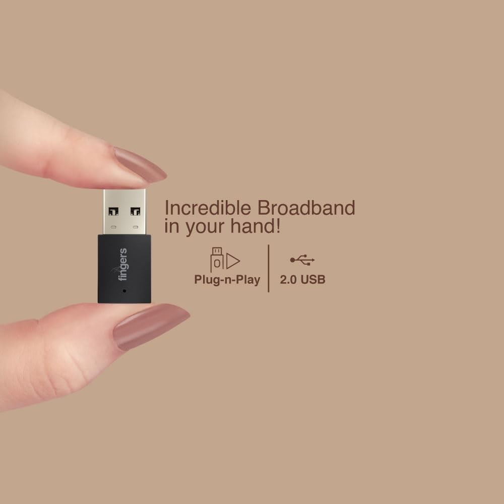 FINGERS FWF602-BT Dual Band Wi-Fi & Bluetooth USB Adapter 2.4GHz 5GHz