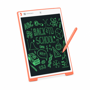 Portronics Ruffpad 12 LCD Writing Pad 12 Inch Rewritable Digital Writing Tablet for Kids & Adults, Wireless Drawing & Note-Taking Graphics Tablet, One-Tap Erase - (Pink, White)