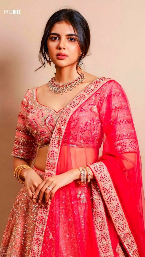 Red Bridal Lehenga Choli with Embroidered Dupatta